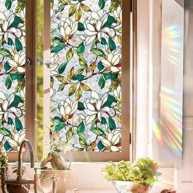 Stained Glass Window Cling by UQRUI