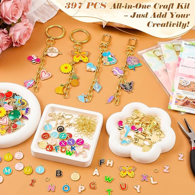 Ecoofor 397 Pcs Keychain Making Kit - Image 6