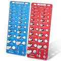 56Pcs Thread Checker, Nut and Bolt Thread Checker Standard and Metric, Thread Gauge Include 22 Inch & 22 Metric & 12 Drill Bit Sizes, Suitable for Nut Bolt Size Finder Classification.
