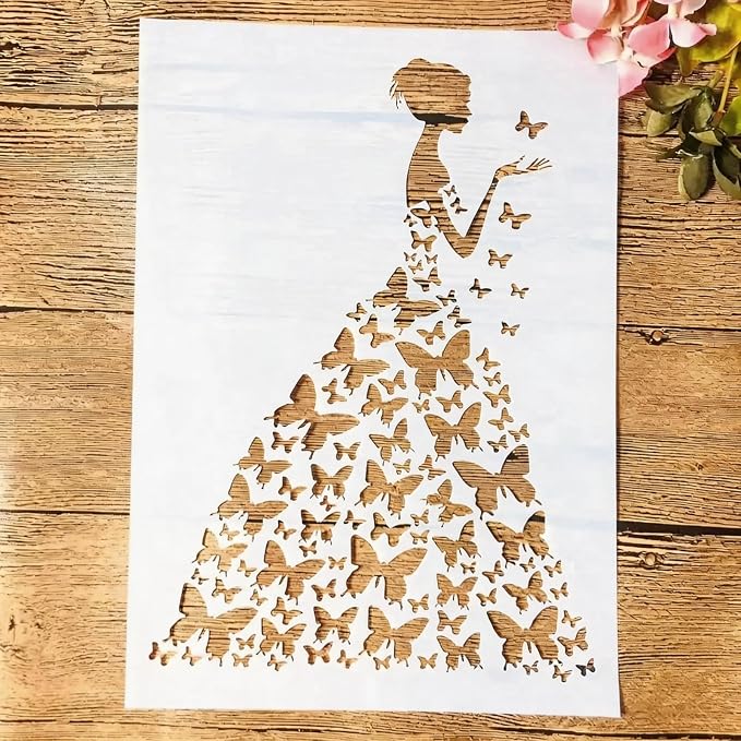 TIAMECH A4 Reusable Wedding Bride Stencil by TIAMECH