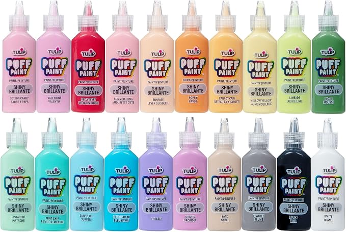 Tulip Puff Paint 20-Color Party Pack, Nontoxic & Waterproof Craft Paint - Image 3