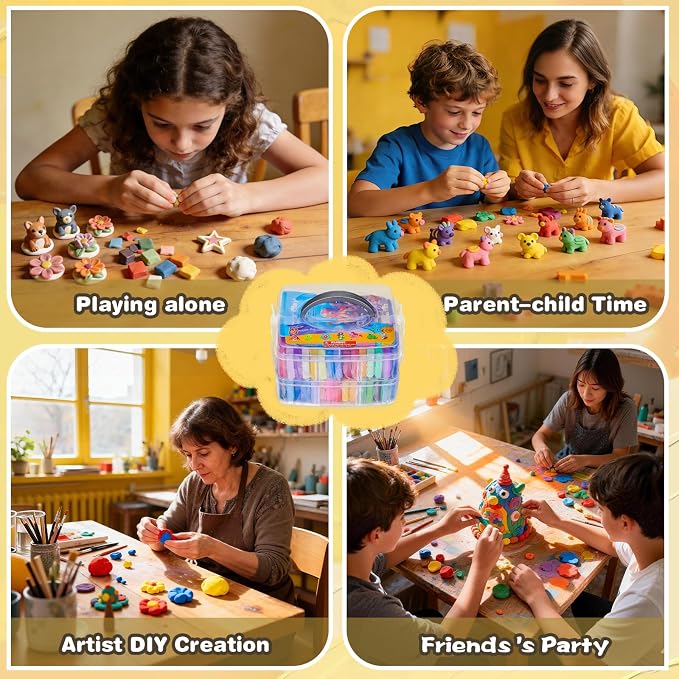 Ixiaoyoo 88 Colors Polymer Clay, Oven Bake DIY Modeling Clay - Image 6