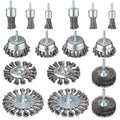Rocaris 16 Pcs Twist Knot Wire Wheel Brush for Drill Crimped Cup Wire Wheels Brush Set for Drill with 1/4-Inch Shank for Rust Removal, Corrosion and Scrub Surfaces