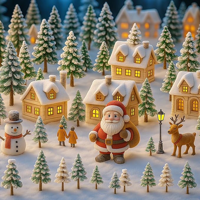 Skylety 35 Pieces Model Trees 6.3-1.2 Inch Mixed Miniature Trees Diorama - Image 6