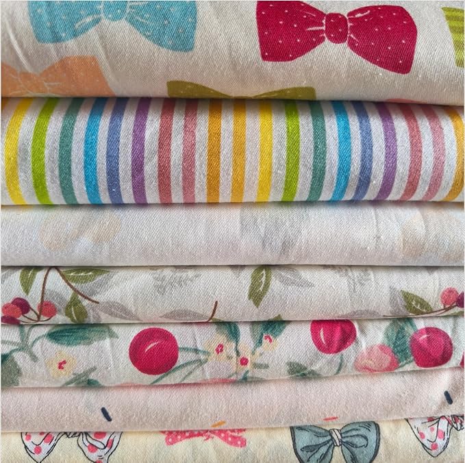 Cotton Fabric DIY Making Supplies Quilting Patchwork Fabric Fat Quarter Bundles by Antetek