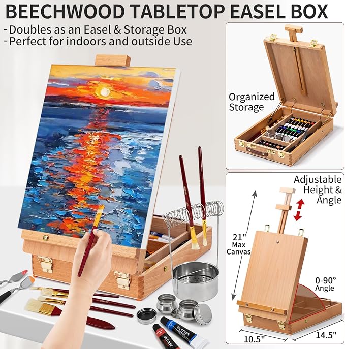 82Pcs Professional Oil Painting Set - Image 3
