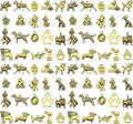 WOCRAFT 60pcs Antique Gold Dogs Charms by WOCRAFT