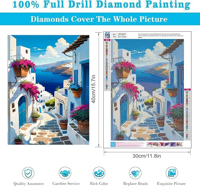 WUDWL Square Diamond Art Kits for Adults Square Drill Diamond Painting Kits - Image 4