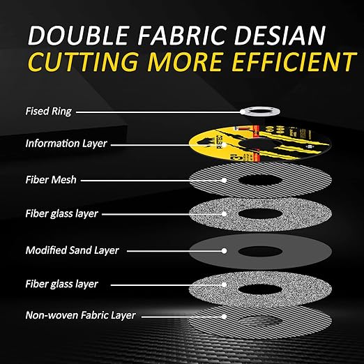 Cut Off Wheels 55Pcs, 3 Inch Die Grinder Cut Off Wheels with 1/4 in Mounting Mandrel Kit for Die Grinder, 3/8" Arbor Hole Cutting Wheel for Metal & Stainless Steel Rotary Tool Drill Attachment