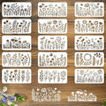 INFUNLY 15Pcs Wildflowers Wall Stencil by INFUNLY
