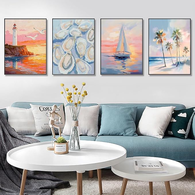 LEZHIJIA 4 Pack Beach Diamond Art Kits - Image 7