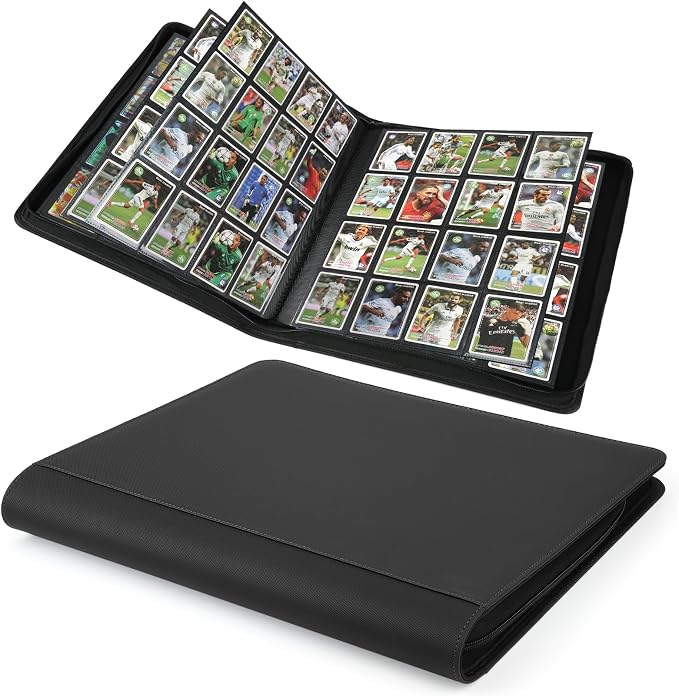 16 Pocket Ringless Side Loading Trading Card Binder, 1024 Cards PU Fixed Page - Image 8