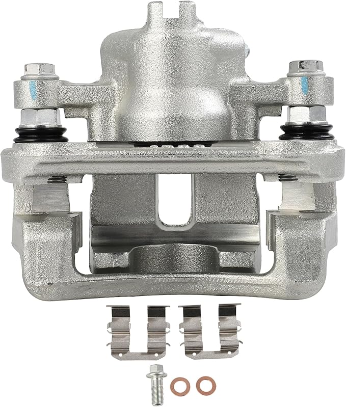 cciyu Rear Left Brake Caliper Assembly w/Bracket 19B3477A For Hyundai For Accent,For Kia For Forte/For Forte Koup/For Forte5/For Rio/For Rio5