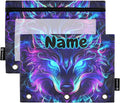 Custom Mystical Wolf Face Pencil Pouch by BOENLE-WELCOMEYOURCOMING