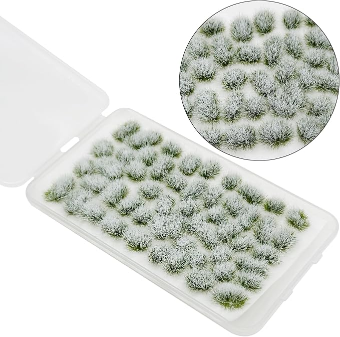 Woohome 78 PCS White Nylon Grass Tufts Model Scenery Kit - Image 3