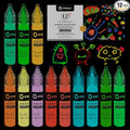 Artecho Glow in the Dark Acrylic Paint Set – 12 Colors x 11ml | Non-Toxic by Artecho