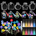 TaoBary 91 Pcs DIY Handmade Transparent Dried Flower Bookmark Set Include by TaoBary