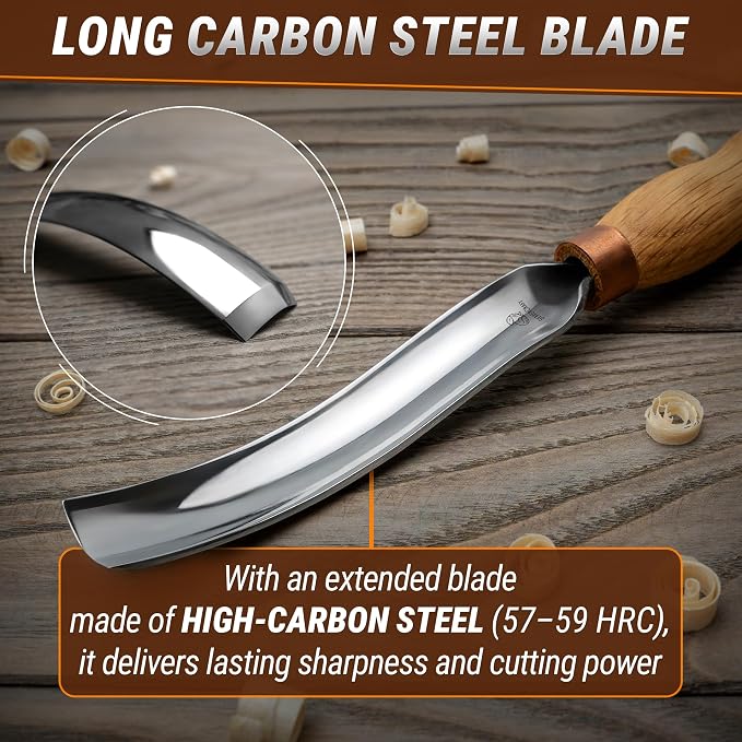 BeaverCraft Wood Carving Gouge 7L/22 Spoon Carving Tools, Chisels - Image 4