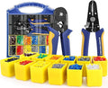 haisstronica Ferrule Crimping Tool Kit AWG 23-7 Wire Ferrules Crimper with 2500pcs Wire End Terminals AWG 22-7 and Wire Stripper