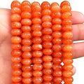 Songxi 5x8mm Natural Orange Colored Jade Stone Rondelle Beads, Gemstone by SongXi