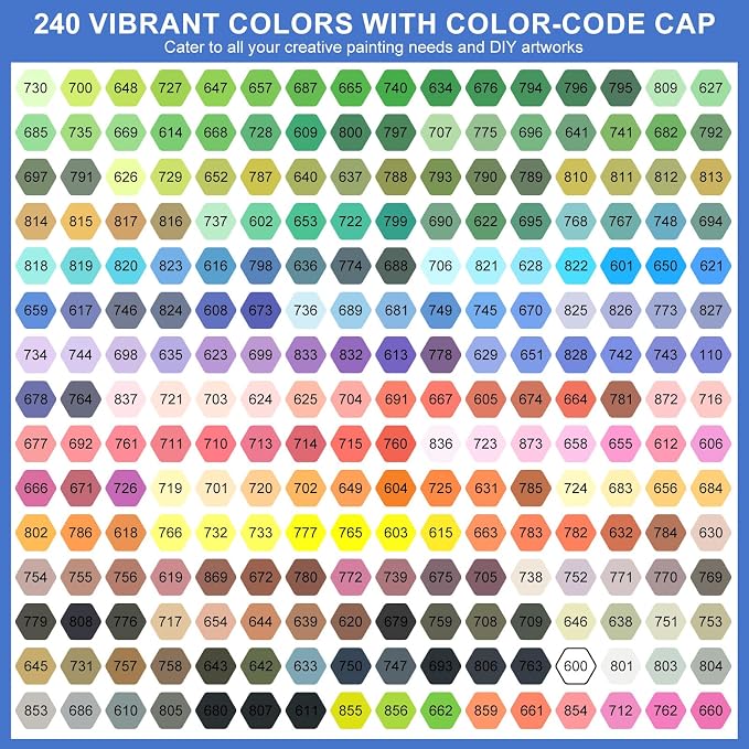 240 Colors Acrylic Paint Markers - Image 3