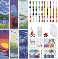 FREEBLOSS 6 Set Cross Stitch Bookmark Kit Scenery Pattern by FreeandCreativeCraftsArt
