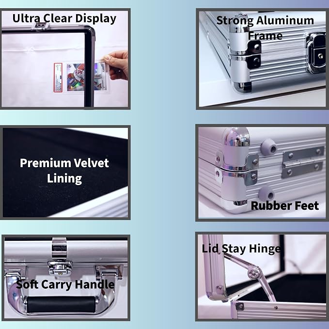 Professional Large Card Display Case | 34 x 22 inches | Tabletop TradeShow - Image 8