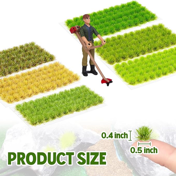Warmtree 360 Pcs Static Grass Lowland Shrubs Tuft Terrain Model Kit - Image 3