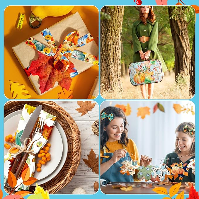 Hosuly 40 Pcs Colored Pumpkin Jelly Fabric - Image 6