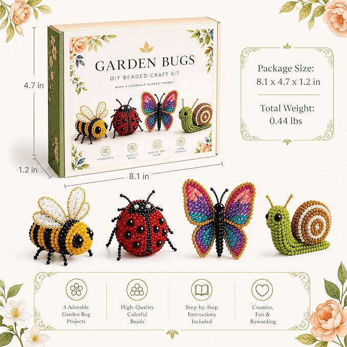 MSOSRIR 3D Beaded Animal Kit, Upgraded Bead Embroidery Kit - Image 6