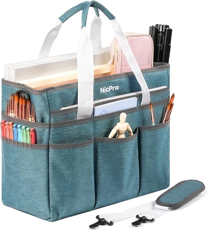 Nicpro Craft Organizer Art Bag, Large Tote Bag by Nicpro