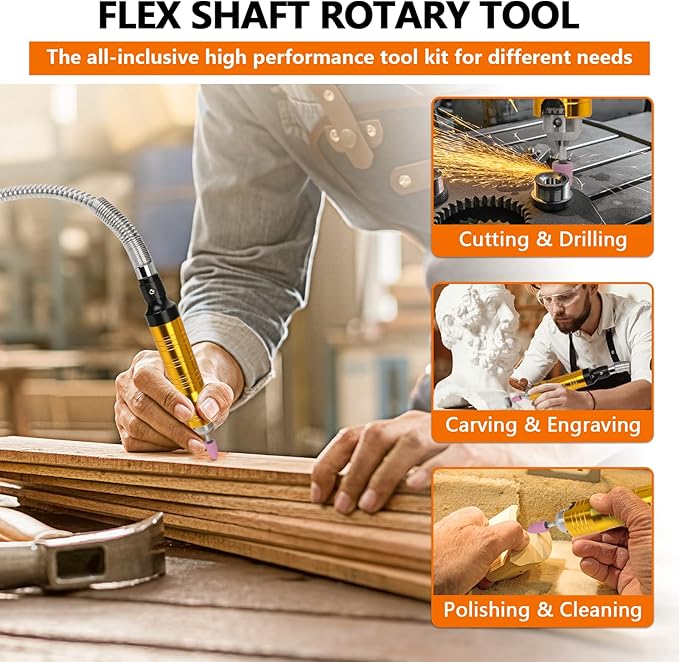 Shaft Grinder 780W Rotary Tool 500-25000RPM Rotary Carver with 0.26" 3-Jaw Chuck & Stepless Speed Foot Pedal Hanging Grinding Machine Accessories for Jewelry Polishing Grinding DIY