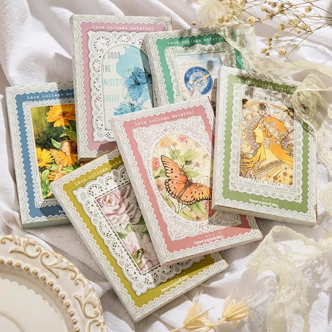 300 Sheets Vintage Scrapbook Paper Pack, 6 Booklets Aesthetic Botanical & Retro - Image 4