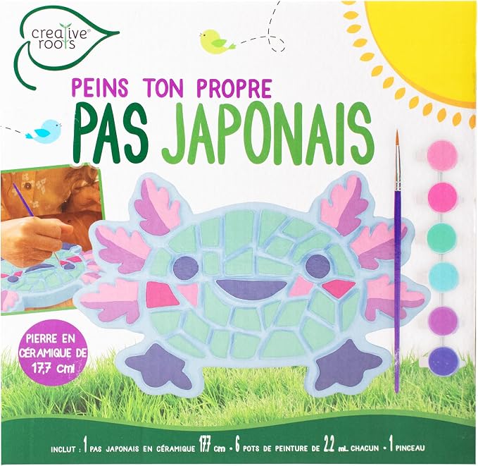 Creative Roots Axolotl Stepping Stone Kit, 7-Inch Paintable Ceramic Stepping - Image 9