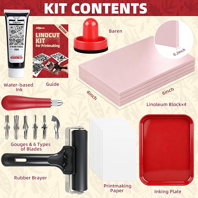 Linocut Kit for Printmaking - Image 2