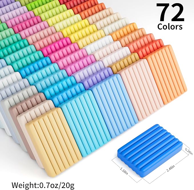 Aestd-ST Polymer Clay 72 Colors, Oven Bake Modeling Clay - Image 2