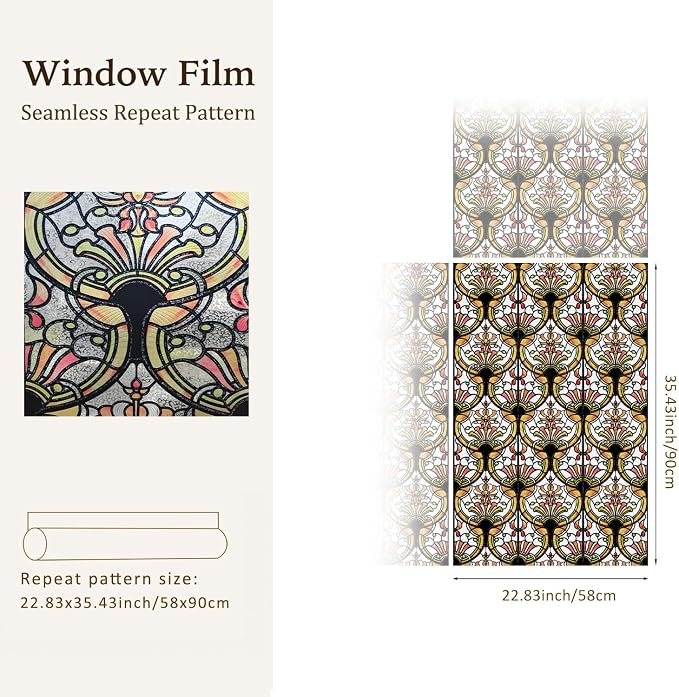 3D Vintage Stained Glass Window Film - Image 5