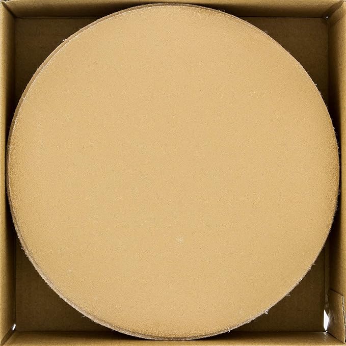 Dura-Gold Premium 150 Grit 6" Gold Sandpaper Discs, No Hole Pattern Dustless, Box of 50, Hook & Loop Backing for DA Sander, Finishing Coarse Sanding Abrasive Automotive Paint, Woodworking Wood, Metal