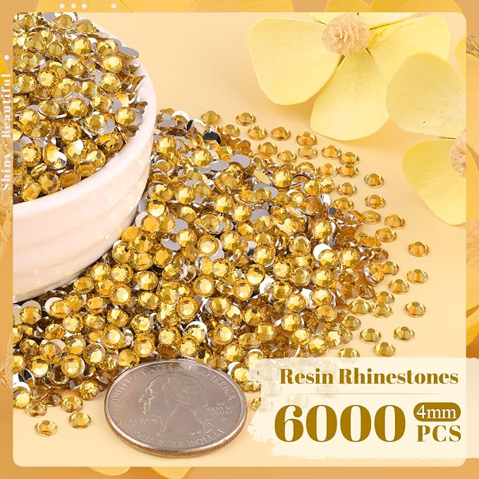 6000PCS 4mm Resin Rhinestones Bulk - Image 2