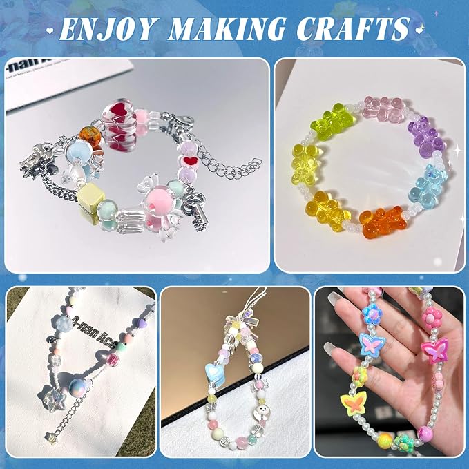 200-260PCS TINKRSTUFF Assorted Mixed Colors Acrylic Beads - Image 5