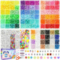Gionlion 96 Colors 3550 Pcs Pony Beads Bracelet Making Kit, 5 Boxes Friendship by Gionlion