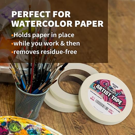3 Pack White Artist Tape - Image 5