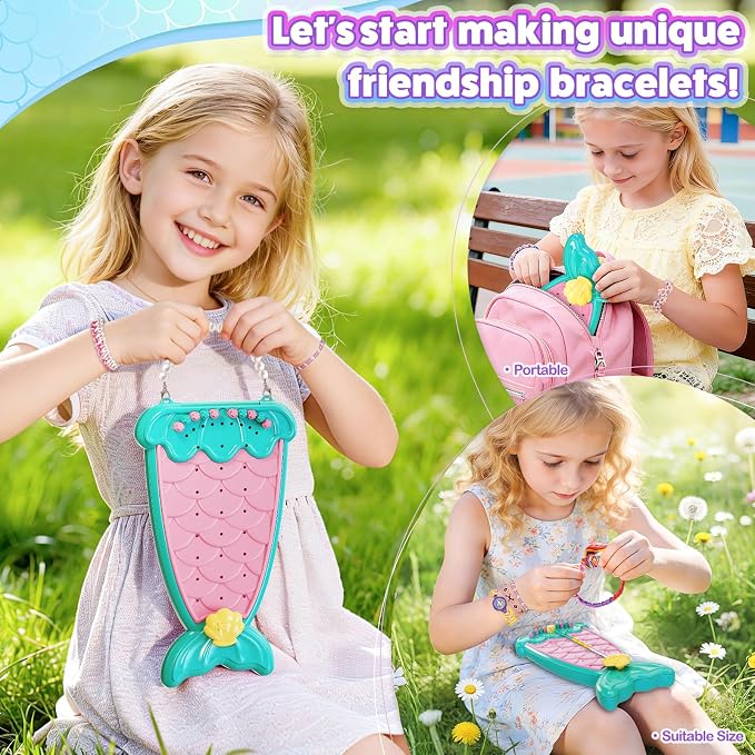 Euclidean Cube 2-in-1 Friendship Bracelet Making Kit, Arts and Crafts - Image 6