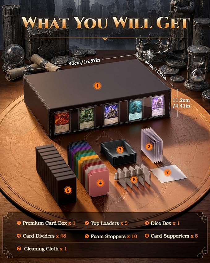 MoKo Trading Card Storage Box for MTG, 3900+Capacity, Top Loaders Organizer Case - Image 3