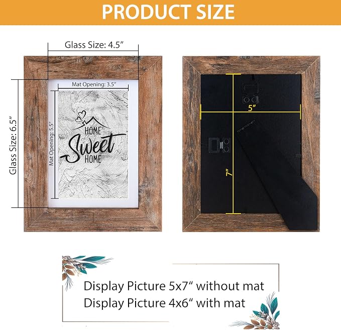 Califortree Rustic Brown 5x7 Picture Frame - Image 5