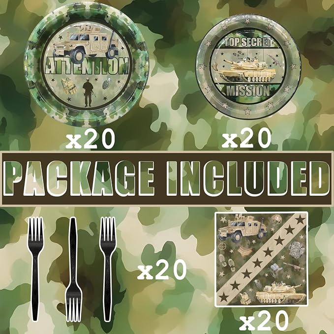 Army Party Decorations Set - Image 2