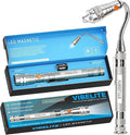VIBELITE Extendable Magnetic Flashlight with Telescoping Magnet Pickup Tool-Cool Gadget Birthday for Men, Dad, Husband, Him, Father, Mechanic,Tech, Handyman, Boyfriend, Women, Silve
