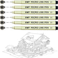 Micro Fineliner Pens 6Pcs 0.25mm/Set, Ultra Fine Fineliner Pen, Water-based by XWT