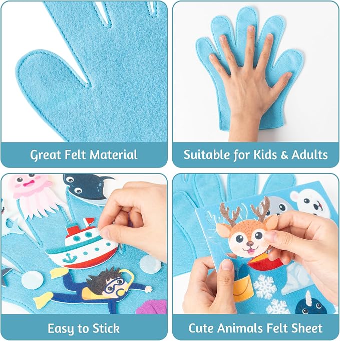 WATINC Animals Felt Story Finger Puppets - Image 3