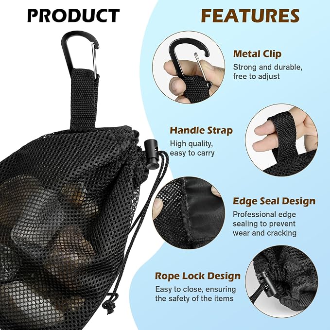 Shell Collecting Bag 4 PCS, Portable Foraging Bag - Image 4